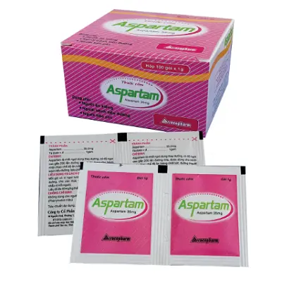 Đường ăn kiêng - Aspartam 35mg Vacopharm (Hộp 100 gói x 1g)